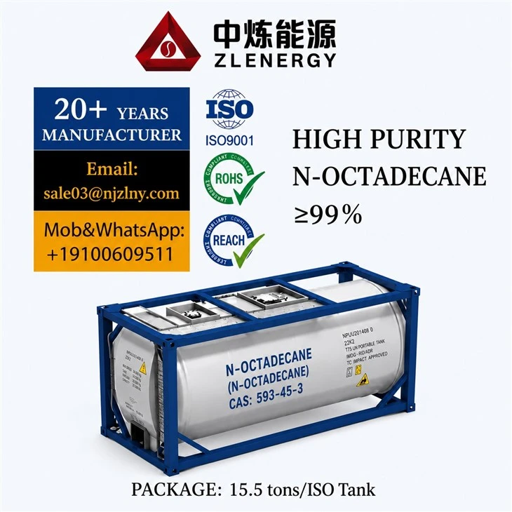 Octadécane de qualité industrielle CAS 593-45-3